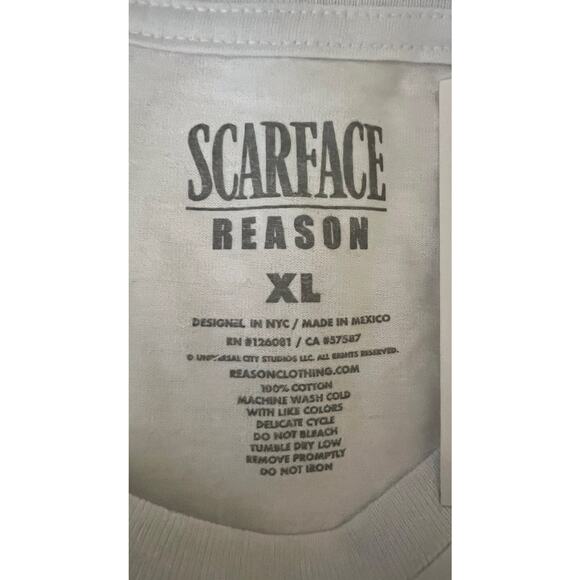 White Scarface T-Shirt- Men’s Size XL - Picture 3 of 3